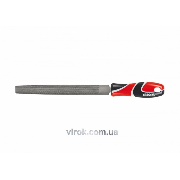Напильник по металу YATO, напівкруглий l=300 мм, #2 [10/40]