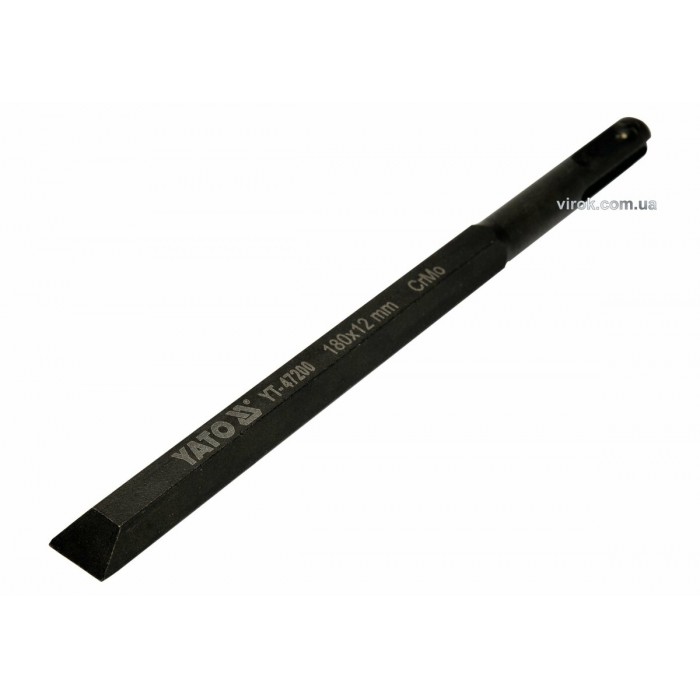 Стамеска по дереву SDS+ YATO з різцем- 12 мм, l= 180 мм, хромомолібденовий(DW)