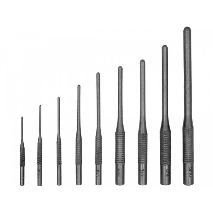 Пробійники з кульовими наконечниками YATO: Ø= 1,7- 2 мм, l= 70- 160 мм, компл. 9 шт [6/36]