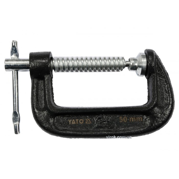 Струбцина з гвинтовим затиском "G" подібна YATO; l= 50 мм (2") [50]