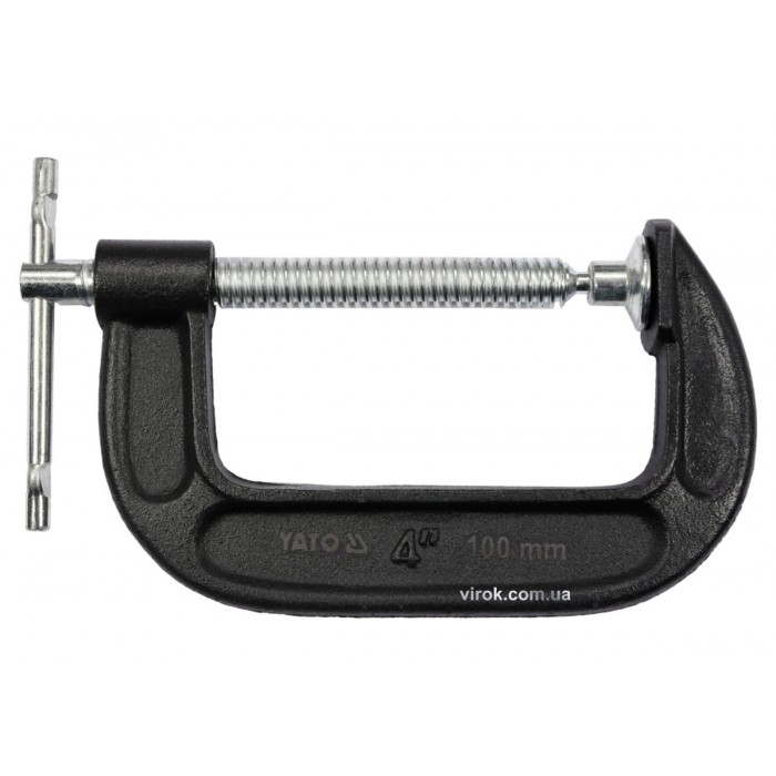 Струбцина з гвинтовим затиском "G" подібна YATO; l= 100 мм (4") [5/30]
