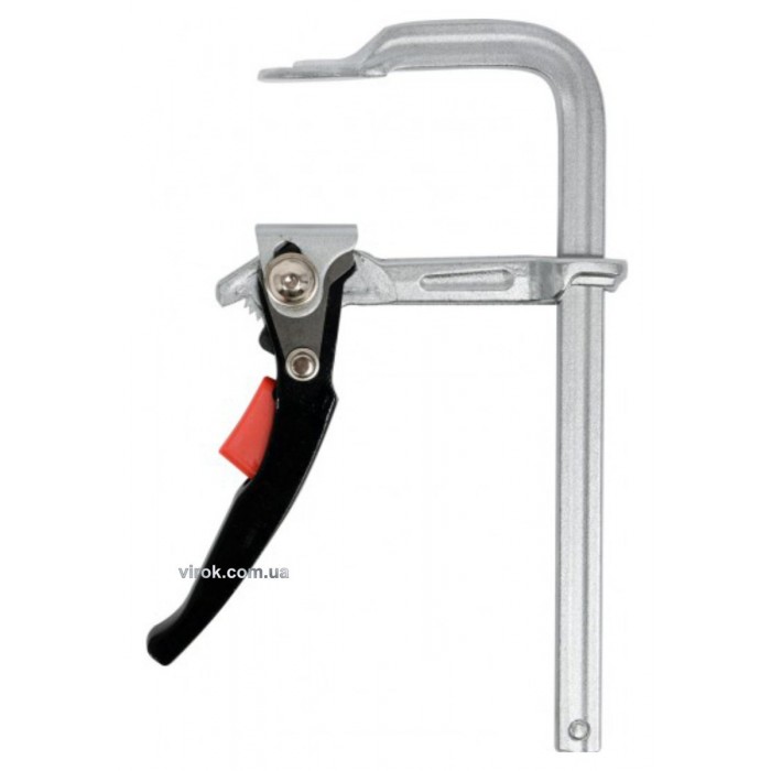 Струбцина з важільним затискачем, стальна, тип "F" YATO; l= 200 мм, h= 100 мм [2/12]