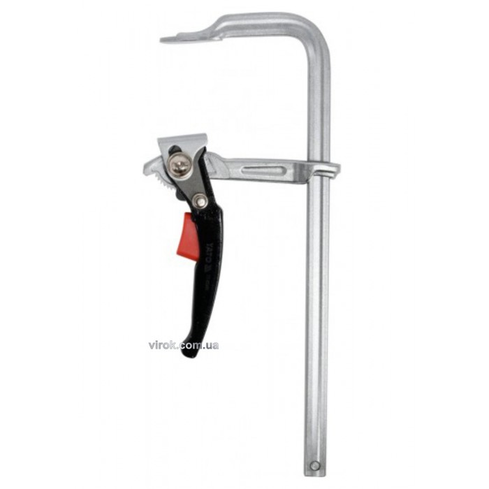 Струбцина з важільним затискачем, стальна, тип "F" YATO; l= 300 мм, h= 100 мм [2/12]