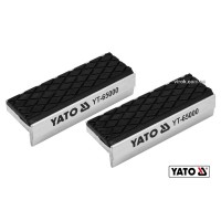 Губки змінні до лещат м'які YATO: 75 х 30 х 10 мм, алюмінієві з гумою [20/60]