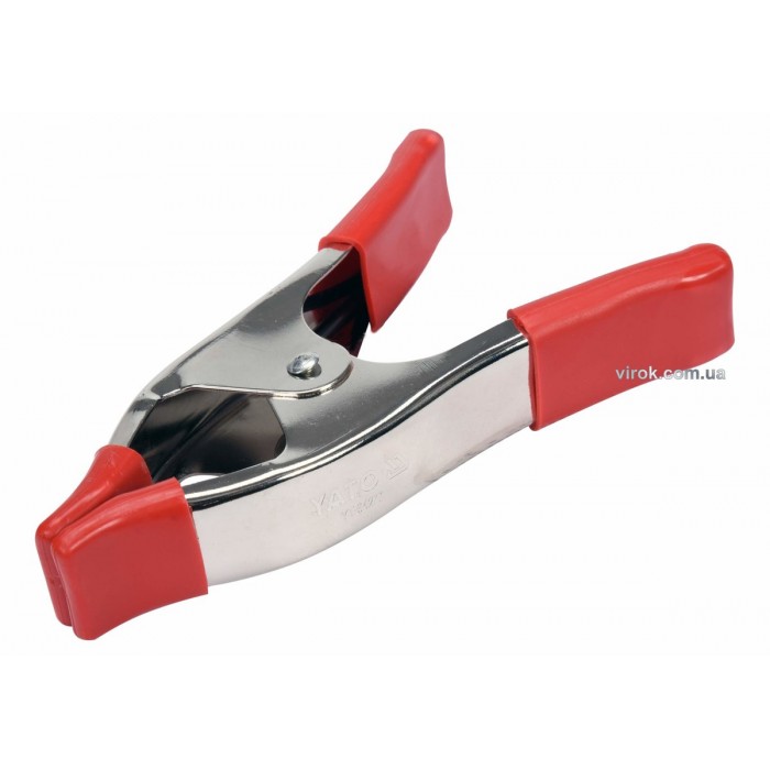 Струбцина пружинна- "прищіпка", металева YATO : L= 150 мм, роб. висота/глиб.- 50/50 мм [24/48]