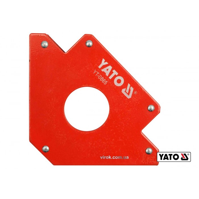 Струбцина магнітна для зварки YATO : 34 кг, 122 х 190 х 25 мм, Ø= 46 мм [6/18]