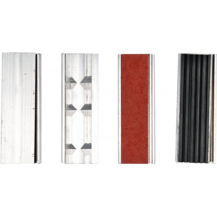 Губки змінні до лещат м'які YATO: b=100мм, з алюмінієвою основою і магнітним кріпленням, 4 пари [20]