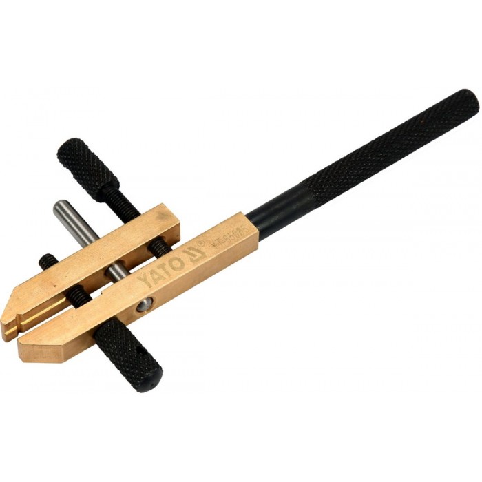 Лещата ручні латунно-сталеві YATO: губки- 10 мм, розвід губок- 13 мм [12/48]