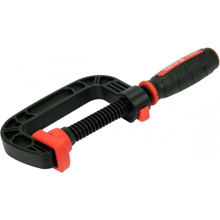 Струбцина з гвинтовим затискачем з нейлона  YATO, тип "С", 50 мм, глиб- 45 мм [12/72]