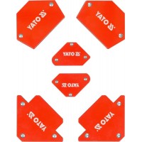 Кутники магнітні для зварюв YATO: кут: 45°, 90°, 135°, 2- 4.5 кг, 43х72х12мм, 4- 11,5кг, 82х118х14мм
