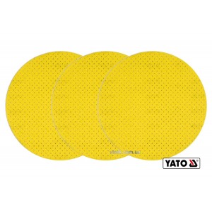 Диск шліфувальний, перфорований, на липучці, до шліфмашини YATO : G60, Ø= 225 мм, 3 шт (DW)
