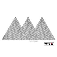Сітка абразивна, тверда, трикутна, на липучці, до шліфмашини YATO : G60, l= 280 мм, 3 шт (DW)