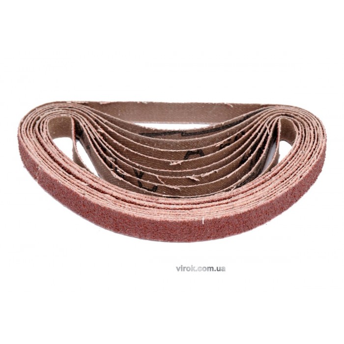 Стрічка шліфувальна YATO; 10х330 мм, P80, нескінченна до пневмошліфмашини YT-09741; уп. 10 шт. [100]