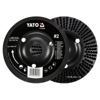 Диск-фреза шліфувальний YATO по дереву, фарбі, шпаклівці, алюмінію; Ø=125/22.2мм, шорсткість №2 [10]