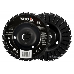 Диск-фреза шліфувально-відрізний YATO по дереву, ПВХ, гіпсу; Ø=125/22.2мм, h=5мм, шорсткість №1(DW)