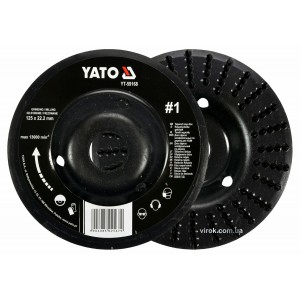 Диск-фреза шліфувальний YATO по дереву, ПВХ, гіпсу; Ø=125/22.2 мм, шорсткість №1 [10]