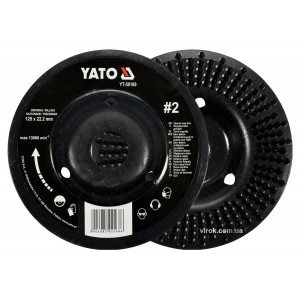 Диск-фреза шліфувальний YATO по дереву, ПВХ, гіпсу; Ø=125/22.2 мм, шорсткість №2 [10]