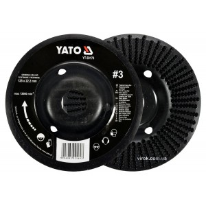 Диск-фреза шліфувальний YATO по дереву, ПВХ, гіпсу; Ø=125/22.2 мм, шорсткість №3 [10]