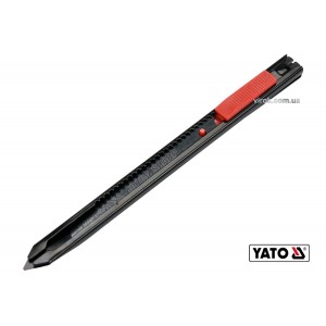 Ніж YATO з висувним лезом з відломними сегментами : M=9 мм; металевий корпус і направляюча [10/240]