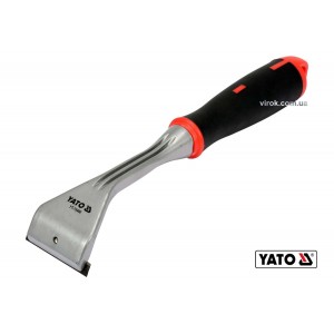 Цикля-скребок з металевим корпусом і гумов. ручкою YATO: лезо- 52мм, l=260мм +викр. насадка PH2 [10]