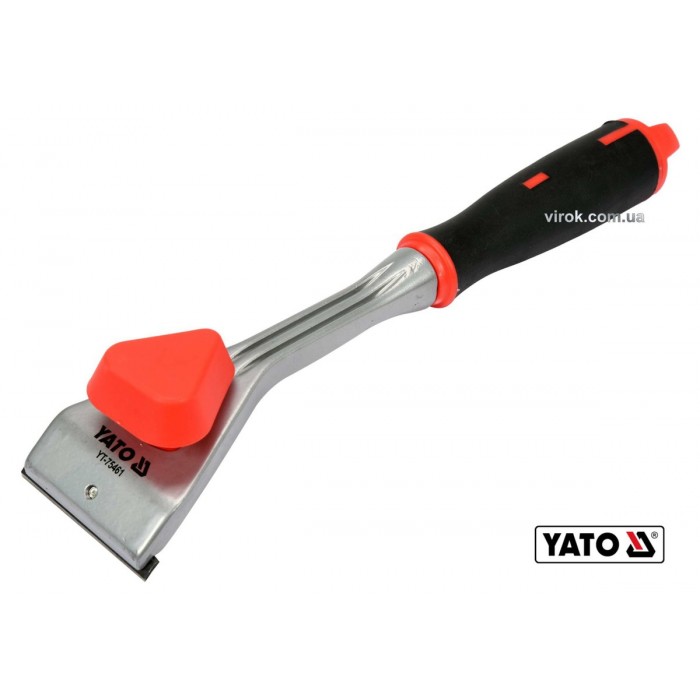 Цикля-скребок з металевим корпусом і гумовою ручкою YATO: лезо-62мм, l=290мм +викр. насадка PH2 [12]