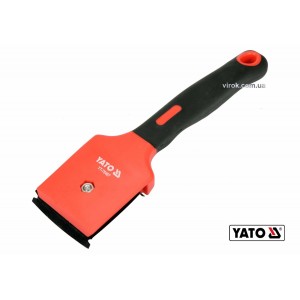 Цикля-скребок з поліпропіленовим корпусом і гумовою ручкою YATO: лезо- 65 мм, l= 270 мм [6/24]