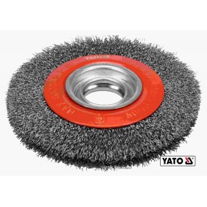 Щітка зачисна дискова YATO : Ø=150/32 мм з нержавіючої сталі. 6200 об/хв [5/40]