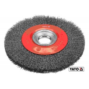 Щітка зачисна дискова YATO : Ø=200/32 мм з нержавіючої сталі. 4500 об/хв [5/20]