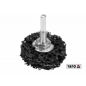 Щітка шліфувальна неткана дискова YATO Ø=50 мм, до дрилі шпиндель Ø=6 мм