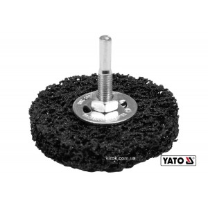 Щітка шліфувальна неткана дискова YATO Ø=75 мм, до дрилі шпиндель Ø=6 мм