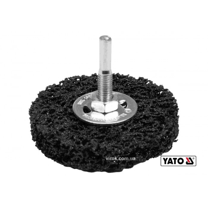 Щітка шліфувальна неткана дискова YATO Ø=75 мм, до дрилі шпиндель Ø=6 мм