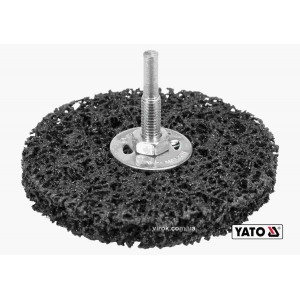 Щітка шліфувальна неткана дискова YATO Ø=100 мм, до дрилі шпиндель Ø=6 мм [6/36]