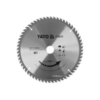 Диск пиляльний победітовий по дереву YATO: 255x30x3.0x2.0 мм, 60 зубців, R.P.M до 6000 1/хв [10]