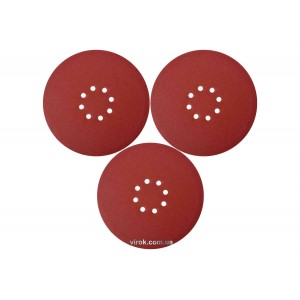 Круг шліфувальний з наждачн. паперу з липучкою YATO: Ø=225мм, Р60, до YT-82340 і YT-82350, 3шт [60]