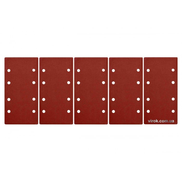 Папір шліфувальний з липучкою YATO: 93 х 187 мм, Р60, до YT-82230, 5 шт [100]