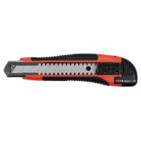 Ніж YATO з висувним лезом з відломними сегментами : M= 18 мм, SK5, ABS/TPR, фіксатор, F 20N [12/144]