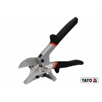 Ножиці для пластику, гуми, вінілу YATO : L= 245 мм, для різання під кутом 22.5° і 45°, CrV [4/24]