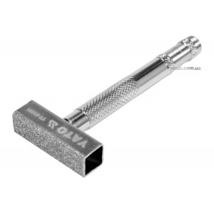 Брусок алмазний для вирівнювання абразивних дисків YATO: 45.5 х 13 мм, металева ручка [20/200]