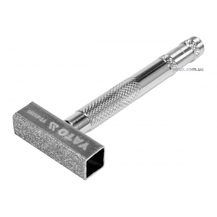 Брусок алмазний для вирівнювання абразивних дисків YATO: 45.5 х 13 мм, металева ручка [20/200]