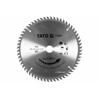 Диск пиляльний по ПВХ YATO: Ø=185х2.5x20 мм, 60 зубців, R.P.M до 9000 1/хв [25/50]