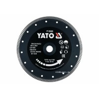 Диск відрізний алмазний по гресу, кераміці "TURBO" YATO Ø=230x2x10x22.2 мм,в мокр.і сух. режимі [25]