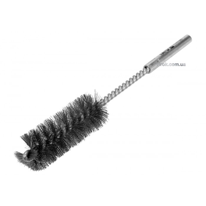 Щітка дротяна з нержавіючої сталі, YATO, циліндрична Ø= 26х 65 мм, тримач- Ø= 8мм, L= 200 мм [10/80]