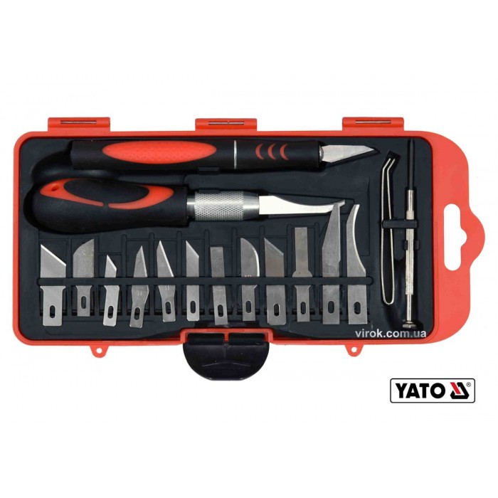 Ножі прецизійні YATO зі змінними лезами, 16 шт [4/24]