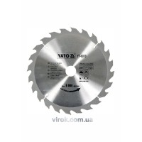 Диск пиляльний победітовий по дереву YATO: 250х30х3.2х2.2 мм, 24 зубці, R.P.M до 6000 1/хв [10/20]