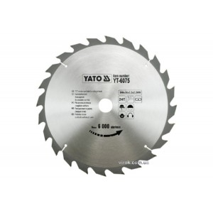 Диск пиляльний победітовий по дереву YATO: 300х30x3.2x2.2 мм, 24 зубці, R.P.M до 6000 1/хв [10]