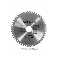 Диск пиляльний победітовий по дереву YATO: 184х30х3.2х2.2 мм, 50 зубців, R.P.M до 9000 1/хв [25/50]