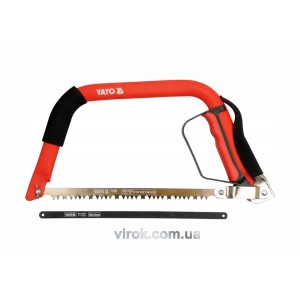 Пила лучкова YATO : по дереву/ металу, L= 300 мм + 2 полотна [12/24]