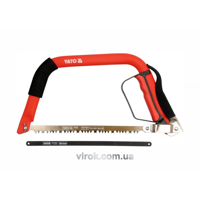 Пила лучкова YATO : по дереву/ металу, L= 300 мм + 2 полотна [12/24]