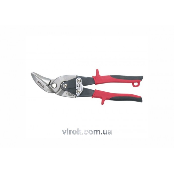 Ножиці по металу YATO : L= 235 мм, ліві, Cr-Mo [6/36]