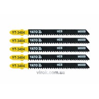 Полотно для електролобзика(дерево) YATO : 10TPI, L= 100 мм. Уп. 5 Шт. [50/250]